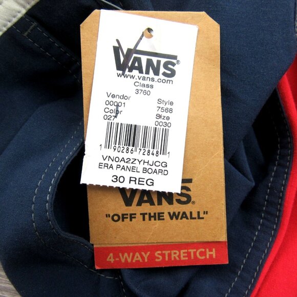 Vans Era USA Striped Panel Boardshort Swim Trunks Men's Size 30 NEW - Picture 11 of 12